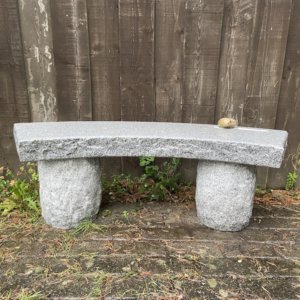 Japanese curved stone bench - Build a Japanese Garden UK